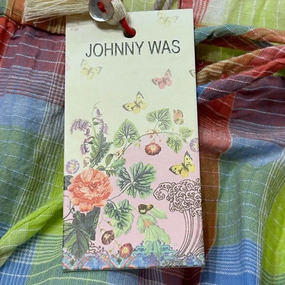 Johnny Was Delacey Plaid Paperbag Shorts - Picture 9 of 10